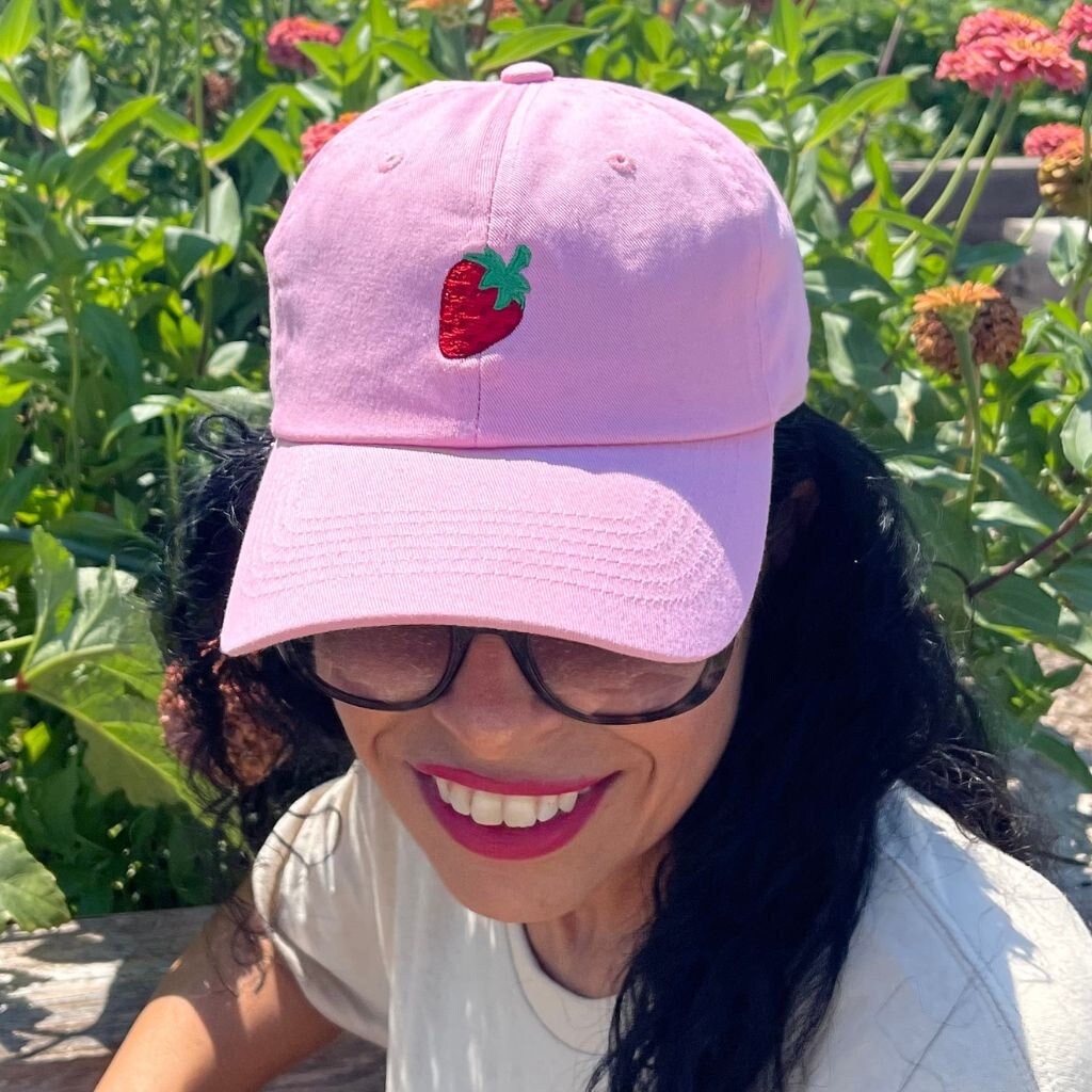 Strawberry Baseball Hat Strawberry Embroidered Baseball Cap Hats