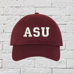Embroidered College Initials Dad Hat, Custom University Baseball Cap