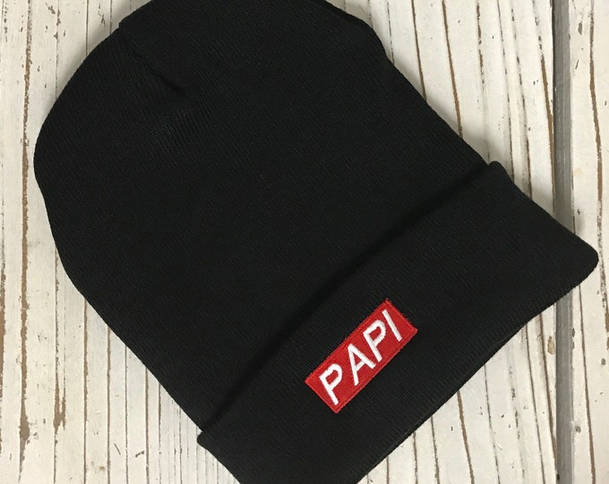 PAPI Embroidered Beanie Cuffed Cap - Multiple Colors