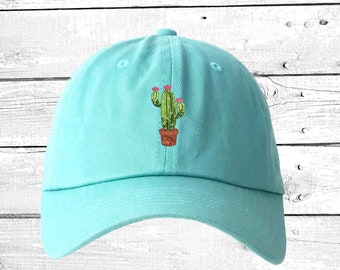 CACTUS FLOWER Dad Hat Succulents Baseball Caps Plant Caps Cactus Pot Gift Prickly Cactus Hat Cacti Tumblr Dad Hat, Unisex Hats