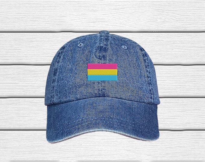 Pansexual Dad Hat, Pansexual Flag Baseball Hat, Pan Pride Baseball Cap, Pride Flag Hat, Lgbt Baseball Hat, Pride Baseball Hat, Pan Dad Hat