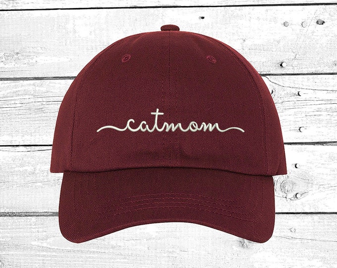 CAT MOM Baseball Hat Embroidered Hats  Dog Lover Baseball Caps, Cat Mom Hat, Gifts for Pet Lovers, Unisex Baseball hats