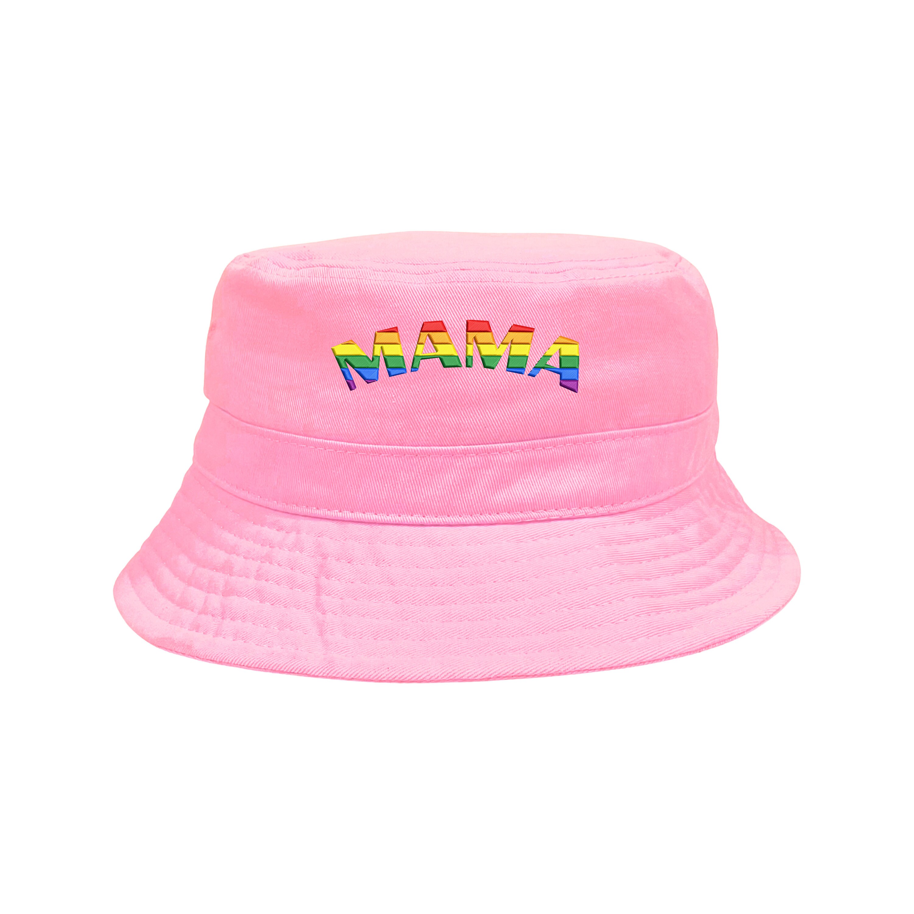 Pride MAMA Bucket Hat, Rainbow Sun Hats, Fisherman Bucket Hat