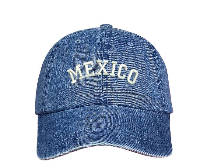 MEXICO Dad Hat Embroidered Mexico Flag Baseball Cap Low Profile Curved Bill Hat, Hecho en Mexico Hat - Multiple Colors