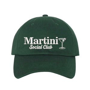 Martini Social Club Hat | Embroidered Baseball Cap for Cocktail Lovers | Girls Night Out Hat | Trendy Gift for Party Girls & Women
