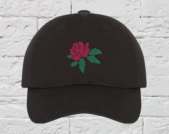 Rose Flower Baseball Hats, Spring Time Baseball Caps, Spring has Sprung embroidered patch, Gift for Unisex, Dad Hats, Daisy Chain Hats