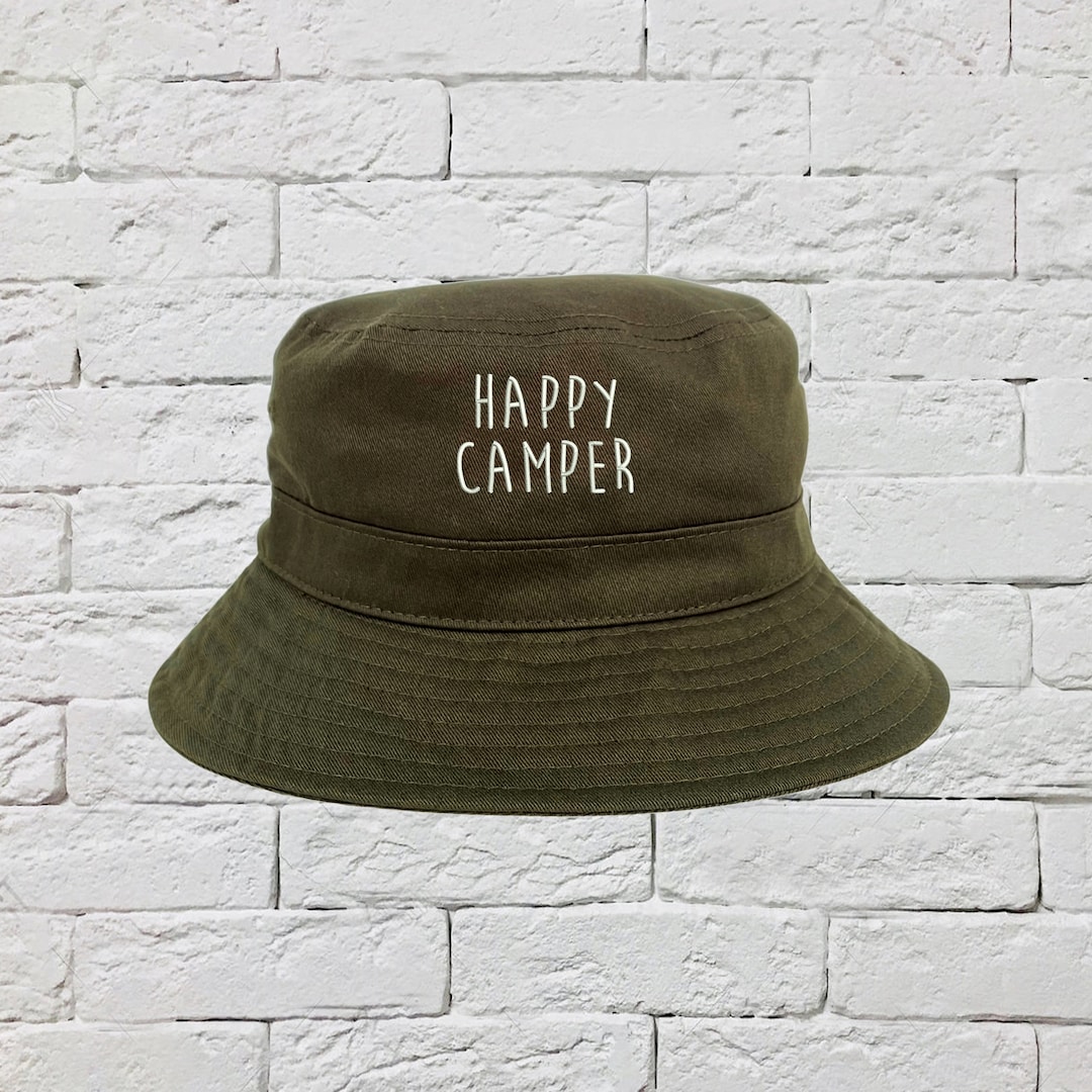 Happy Camper Bucket Hat, Sun Hats, Fisherman Bucket Hats, Van Life