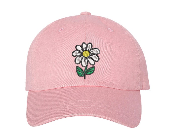 Daisy Spring Flower Baseball Hats, Spring  Baseball Caps, Spring has Sprung embroidered patch, Gift for Unisex, Dad Hats, Daisy Chain Hats