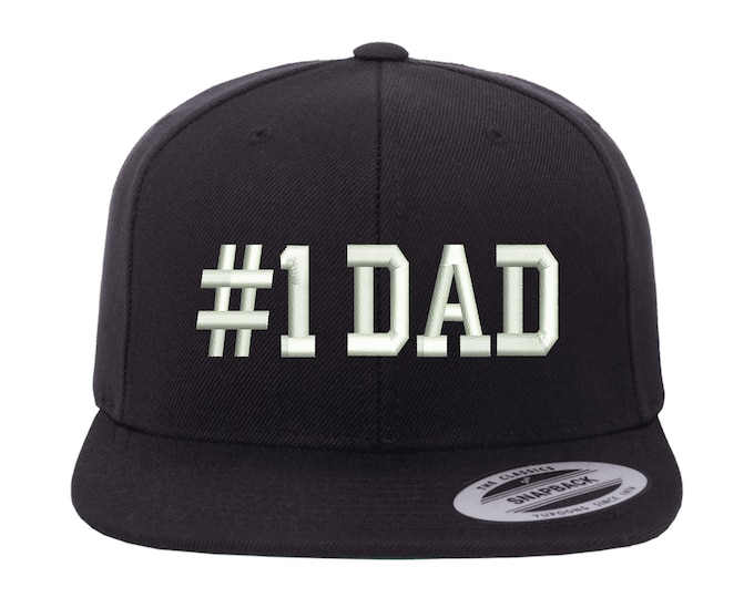 Snapaback Baseball Hat #1 Dad Snapback, Mens Baseball Cap, Classic Snapback Gift for Dads, Gender Reveal Hats for dads, Classic Snapback Hat