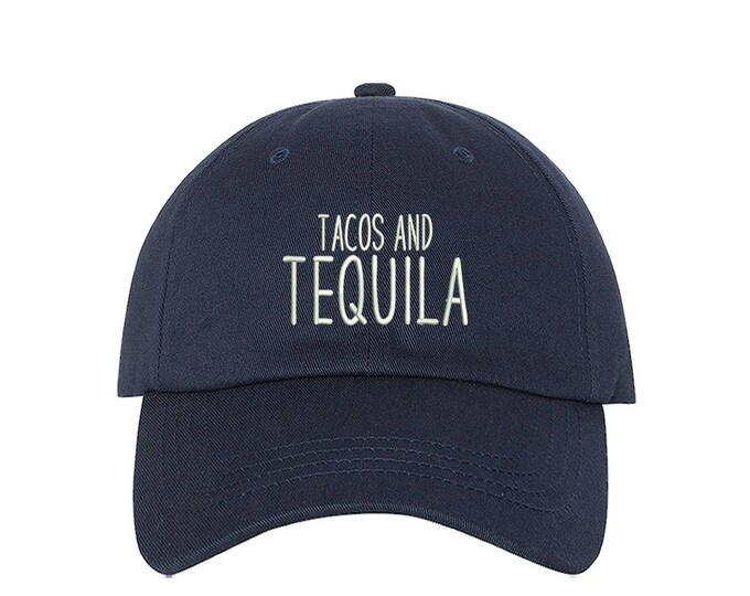 TACOS AND TEQUILA Dad Hat | Taco Hat Dad Hats Taco Tuesday | Bar Night Food And Drinks | Drinking Hat | Vintage | Baseball Cap Hats