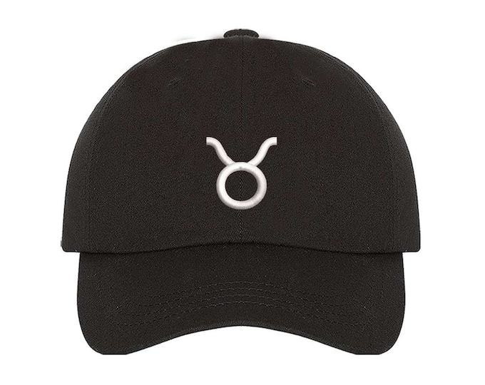 Taurus Zodiac Sign Embroidered Baseball hat, Taurus Baseball Cap, Taurus Sign Cap, Zodiac Sign Hat, Unisex Zodiac Sign Hat