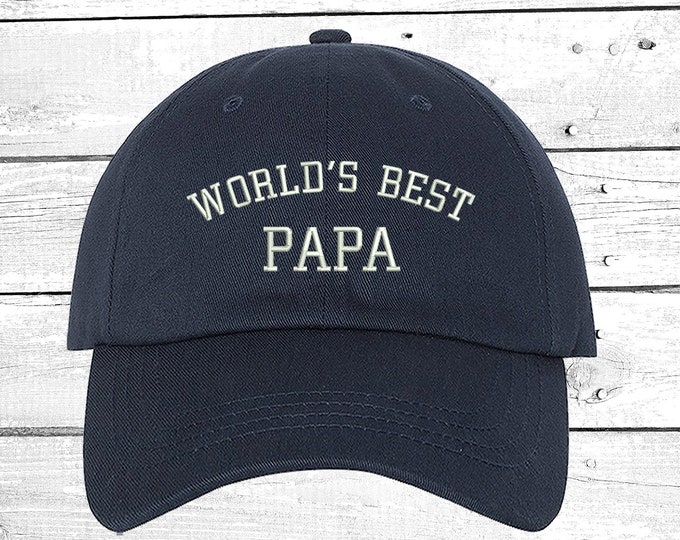 World's BEST PAPA Dad Hat for best buds Grandfather Gift for Grandpa Hats Gift for Dad Best friend Cap Papa Hat Abuelo Cap