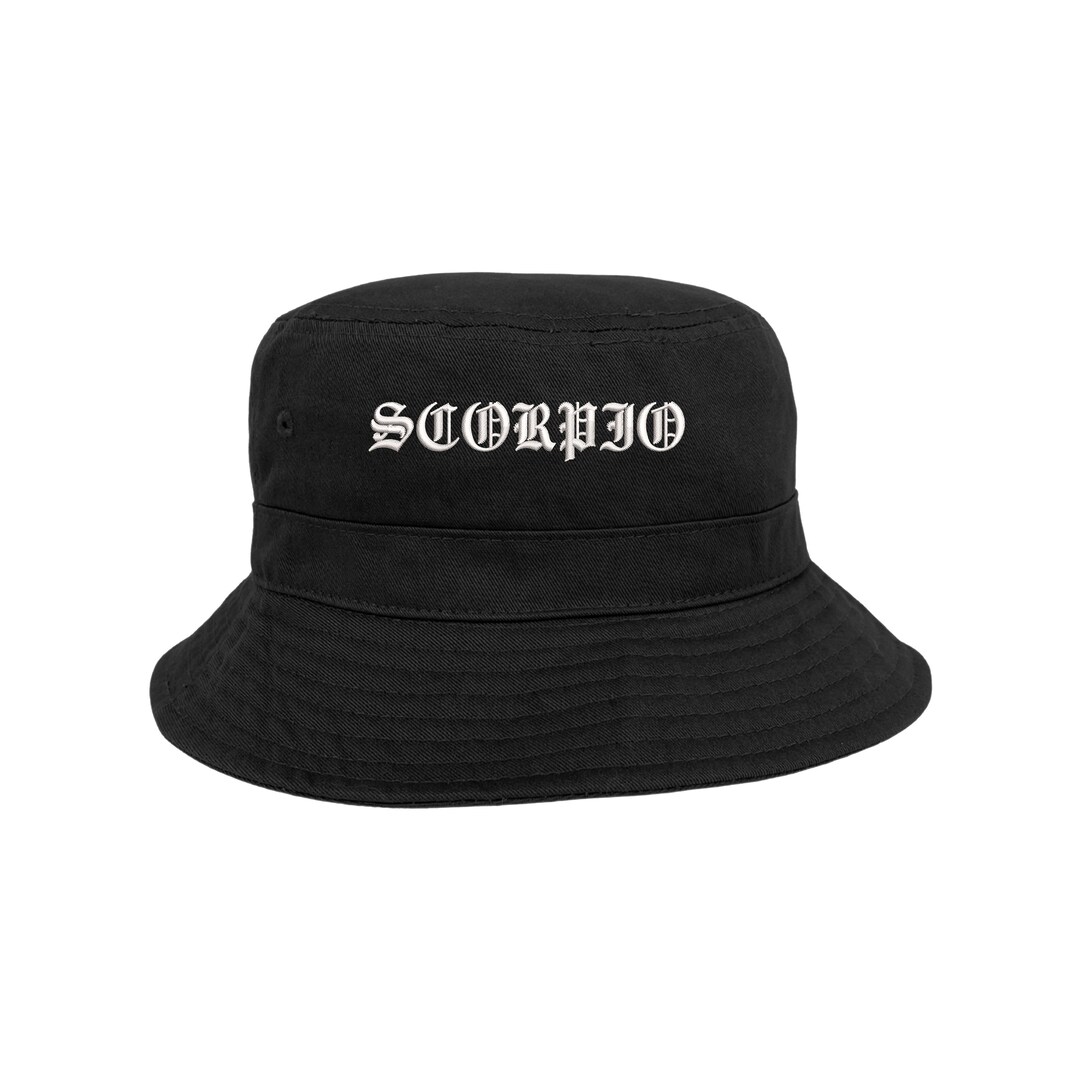 Scorpio Uppercase Bucket Hat, Embroidered Hat, Astrology Bucket Hat ...