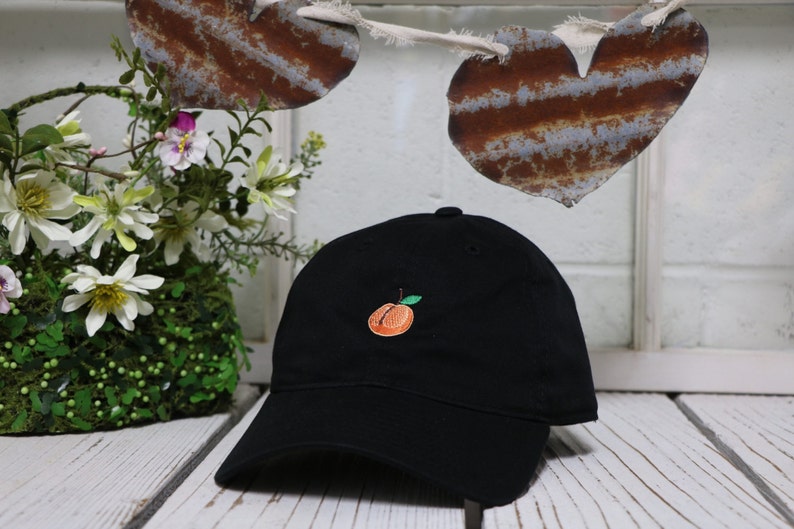 Hats Peach Cap Peach Emoji Baseball Cap Peach Fruit Etsy