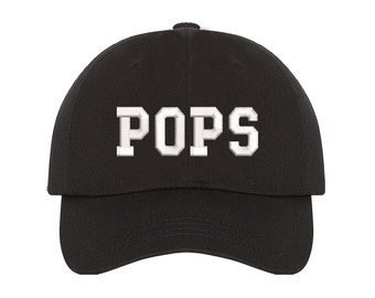 Pops Baseball Hat, Grandfather Dad Hat, New Grandpa Hat, Fathers Gift, Fathers Day Dad Hat, Baseball Cap Hat, Gift for Grandpa, Gift for Dad