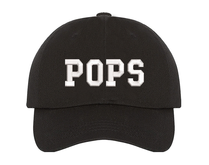 Pops Baseball Hat, Grandfather Dad Hat, New Grandpa Hat, Fathers Gift, Fathers Day Dad Hat, Baseball Cap Hat, Gift for Grandpa, Gift for Dad