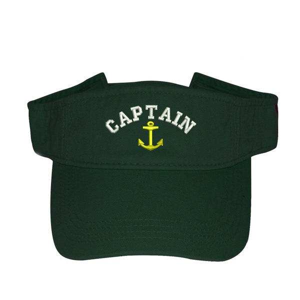 CAPTAIN Visor, Anchor, Labor Day Sun Visors, Flag Visor Hat, Nautical, Memorial Day Visor Hat, Sailor hat, Sun Hat, Beach Hat