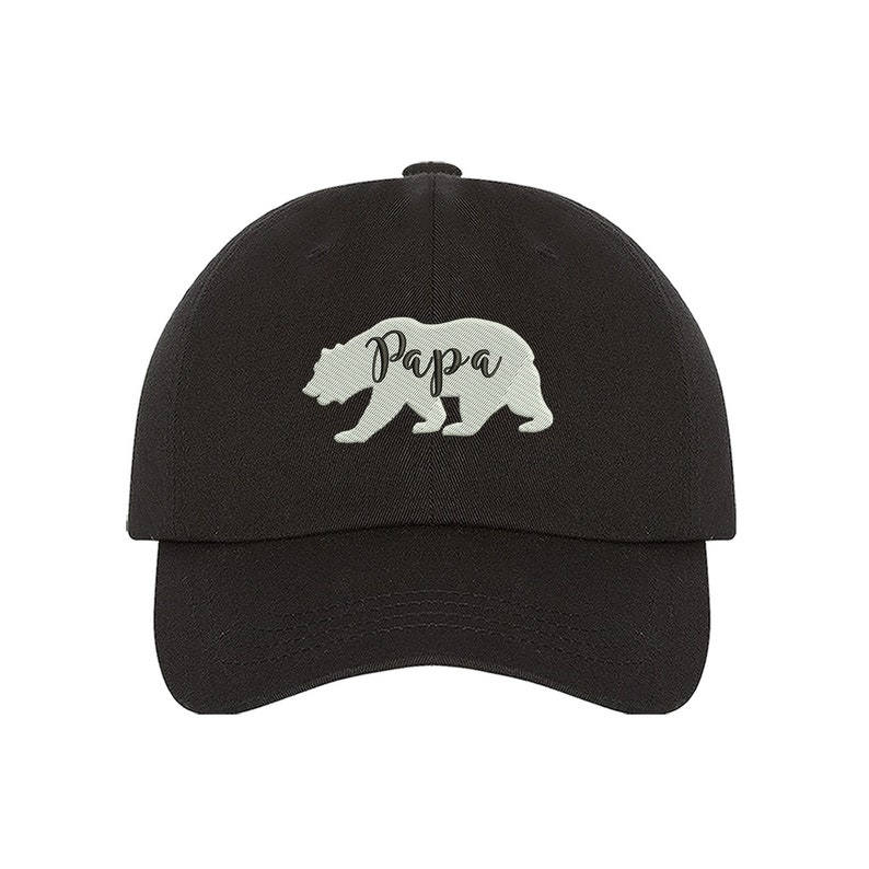 PAPA Bear Baseball Cap PAPA BEAR Dad Hat Gift for Dad Bear Family Hat Matching Family Hats Papa Bear Family Fathers Day Gift for dads image 1