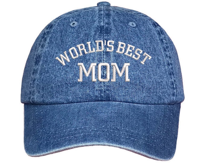 Gift for Mom WORLD'S BEST MOM Dad Hat Present for mom hat  Mom Gift for moms Sun Hat Beach Hat Trending Hat Mother's Day Gift