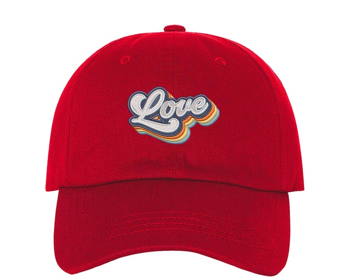 Love Retro Baseball Hats, Love  embroidered patch Hat, Valentines Day Gift for her, Valentines Day Gift for him, Unisex Dad Hats ,Cool Hats