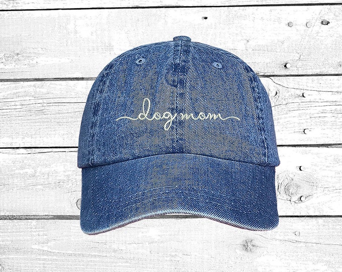 DOG MOM Baseball Hat Embroidered Hats  Dog Lover Baseball Caps, Dog Mom Hat, Gifts for Pet Lovers, Unisex Baseball hats