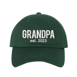 Grandpa Est. 2023 Baseball Hat, Grandfather 2023 Hat, Established 2023 Hat, New Grandparents Gift, Father&#39;s Day Gifts, Baseball Cap Hats