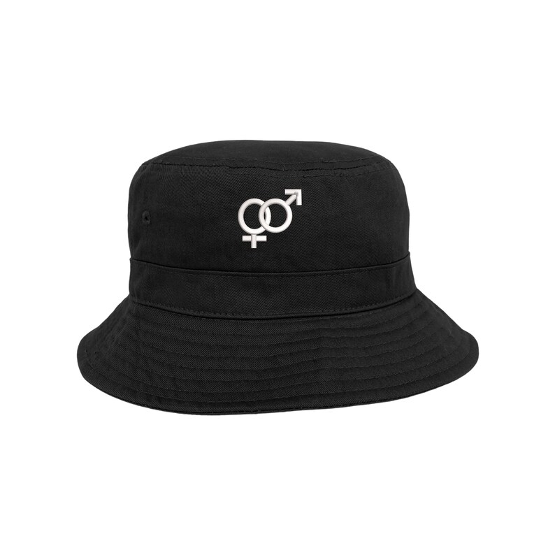 Fisherman Bucket Hat Sexuality Hats Hetero Symbol Bucket Hat Unisex Beach Bucket Hats Embroidered Hat Bucket Caps Hat Custom Made Caps