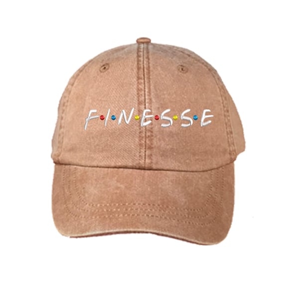 FINESSE Dad Hat Washed Baseball Cap Pigmented Dye Curved Bill Finessed Dad Hats Friends Baseball Hat Best Friends Embroidered Many Colors