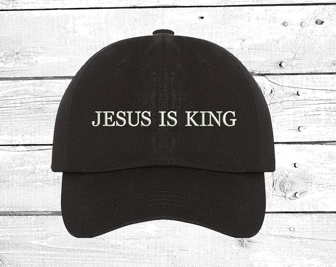 Jesus is King Dad Hat Embroidered Dad Cap, Funny Baseball Hat, Kanye West hat, Yeezy hat , Yeezus Baseball Caps