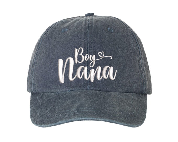 Boy Nana Washed Dad Hat, Nana Baseball Hat, Grandma Hats, Gifts for Grandma, Boy Nana Baseball Hat, Gifts for her, Grandma's Gift