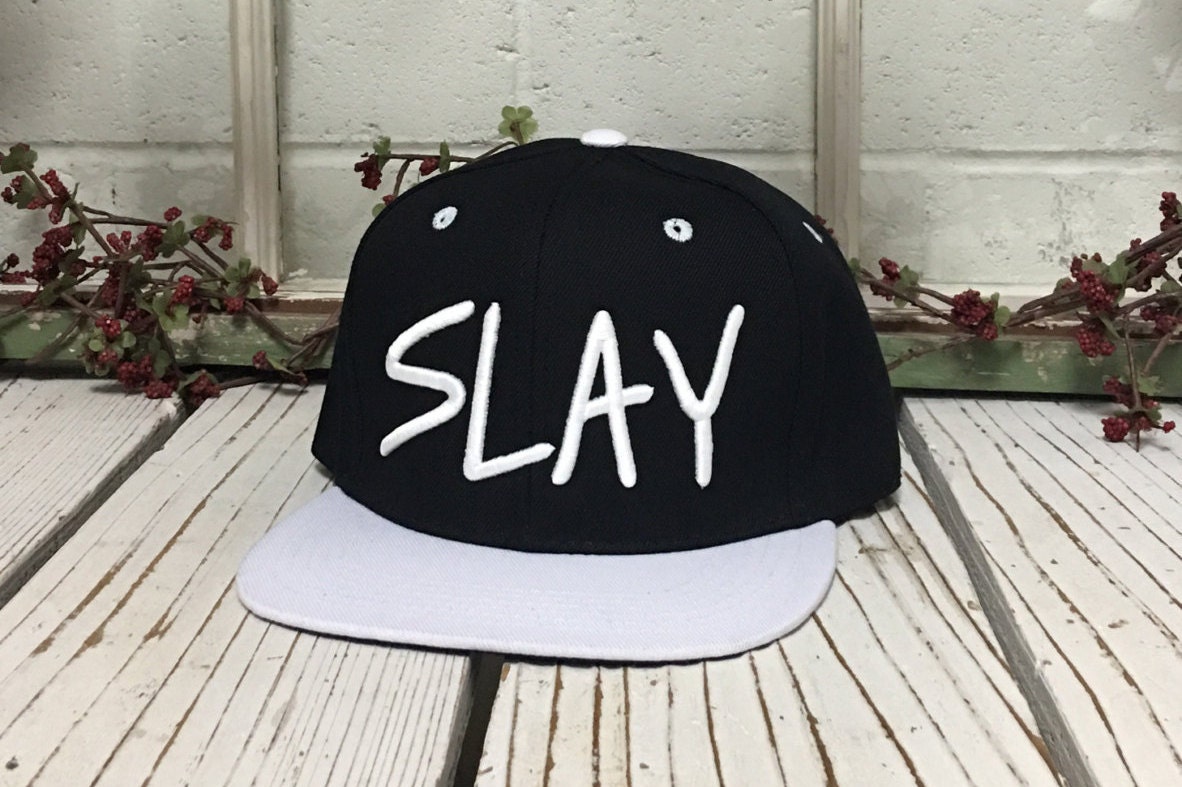 SLAY 3D Flat Bill Snapback I Slay Yes Daddy Hot Sauce Dope Snapback Hat  Slay Cap Tumblr Hat - Many Colors