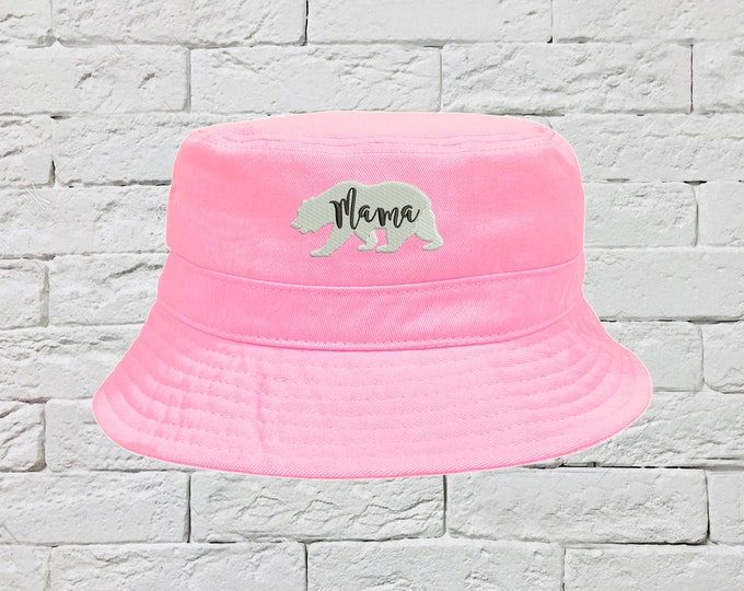 Mama Bear Bucket Hat, Sun Hats, Fisherman Bucket Hats, Embroidered Hats, Unisex Introvert Bucket Hats, Summer Bucket Caps Hat, Mama Bear Hat