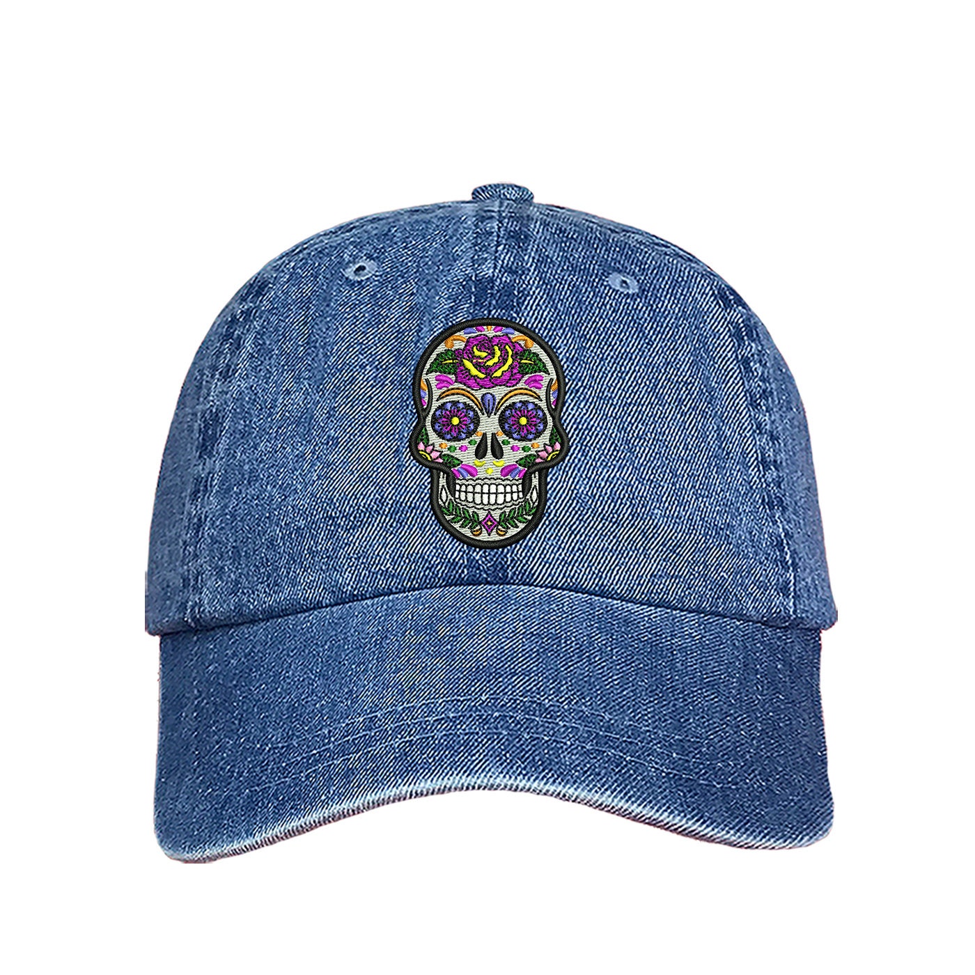 Day of the Dead baseball hat, Dia De Los Muertos Baseball Hats, Sugar