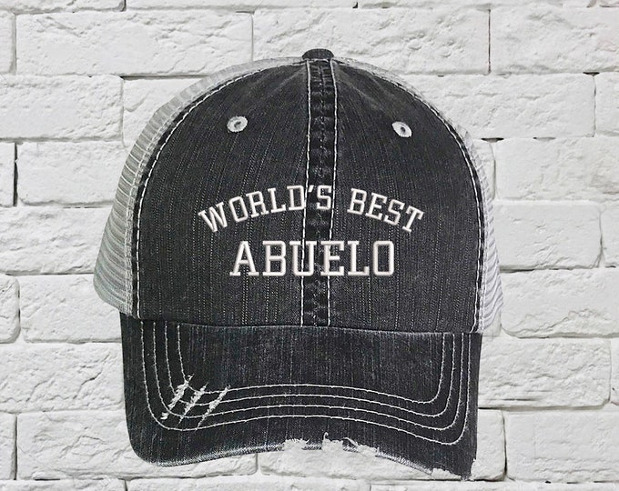 Abuelo Trucker Hat, Distressed Trucker Hat, Grandpa Trucker Cap, Fathers Day Trucker Caps ,Gift for him, Dia Del Padre Trucker, Abuelo Gifts