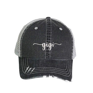 GIGI Trucker Hat, Grandma Distressed Trucker Hat, Grandmother Trucker Cap, Gift for grandma, Funny Grandma Hat, Fathers Day Trucker Caps