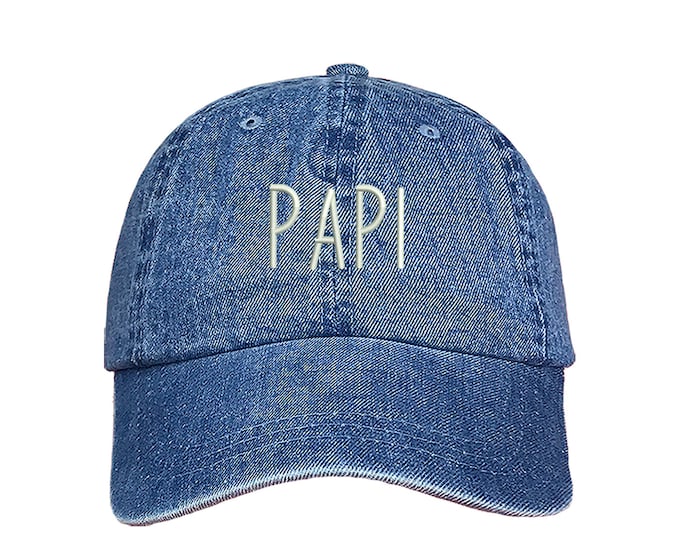 Papi Dad Hat, Dad Gift from daughter, Daddy Baseball hat, Aesthetic clothing, embroidered hat for dad, gifts for dads, Papi Gifts