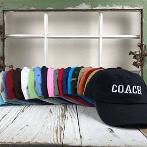 COACH Hats Soccer Coach Caps Baseball Coach , Football Coach Gift ,Baseball Coach Gift Mom Hats image 9