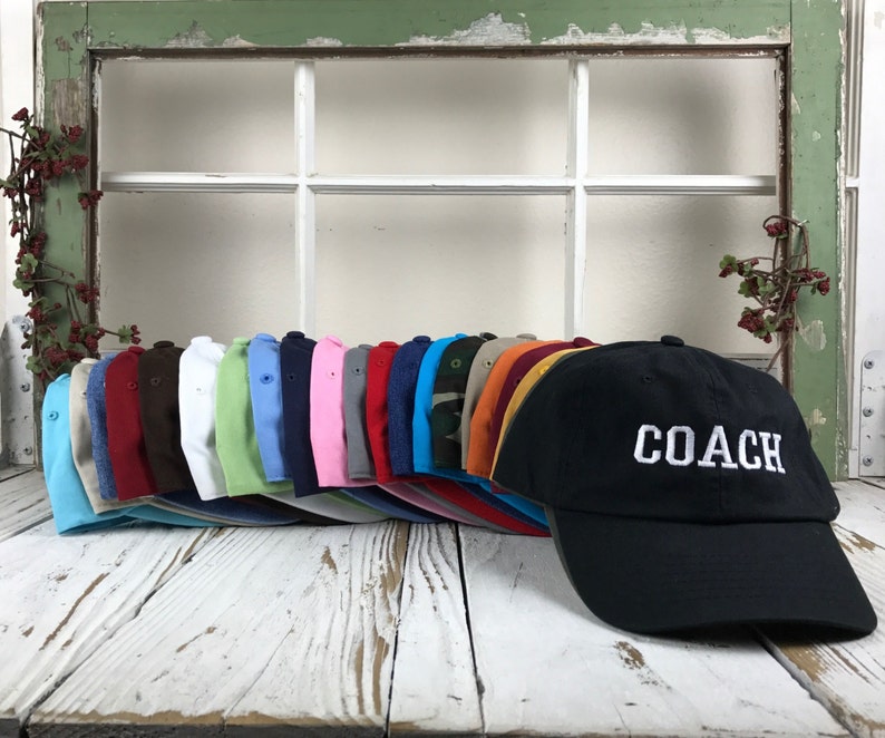 COACH Hats Soccer Coach Caps Baseball Coach , Football Coach Gift ,Baseball Coach Gift Mom Hats image 9