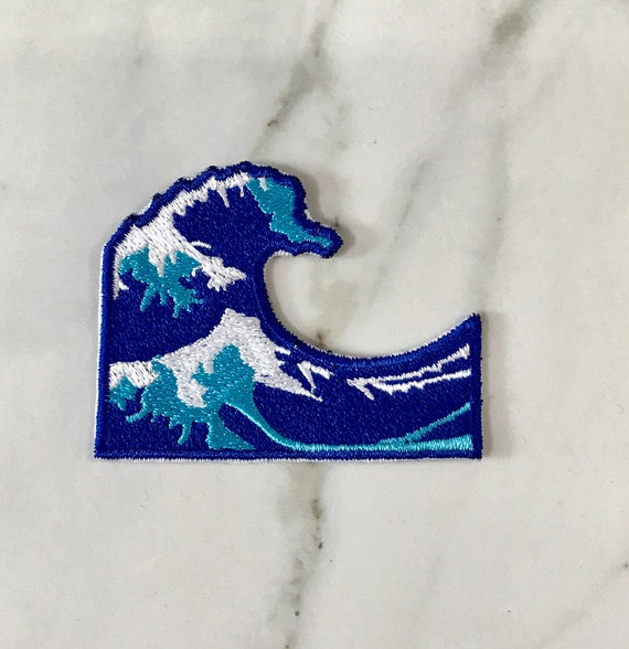 Wave Iron On Patch Ocean Wave Patch Ocean Accessories Wave | Etsy