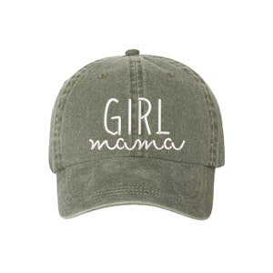 Girl Mama Washed Cap Dad Hat , Mom Baseball Hat, Mommy Hats, Gifts for Mom, Girl Mama Baseball Hat, Gifts for Mom