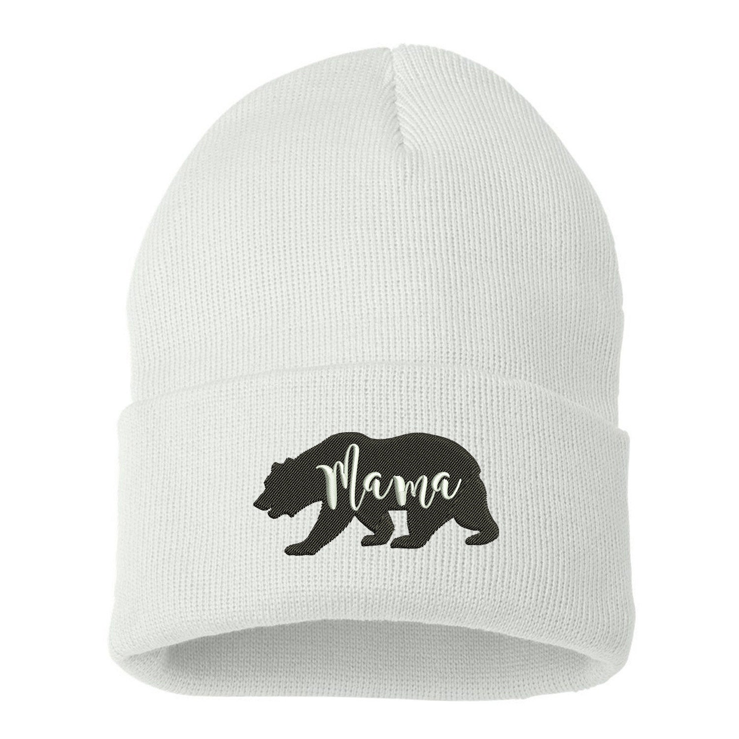 Mama Bear Beanie Hat, Winter Hat, Bear 