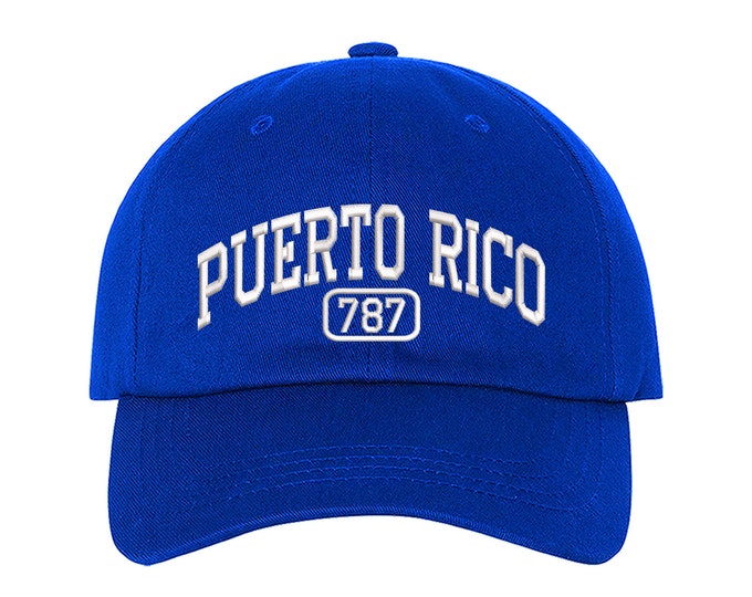 Puerto Rico 787  Baseball Hat Puertorican Festival Hats, Boricua Embroidered Baseball Cap, Puerto Rico Dad Hats, Boricua Hats