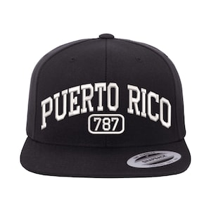 Puerto Rico 787 Flat Bill Snapback Cap, Puerto Rico Baseball Hat Puertorican Hats, PR 787 Embroidered Baseball Cap, PR Hat , Boricua Hats
