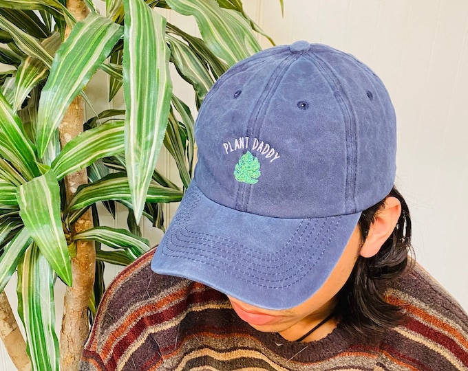 Plant Daddy Washed Baseball Dad Hat, Plant Dad Hat, Embroidered Dad Hat, Plant Daddy, Gift for Him, Plant Parent Hat, Plant Dad Baseball Hat