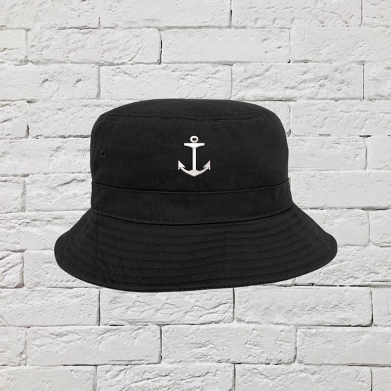 Anchor Bucket Hat, Sun Hats, Fisherman Bucket Hats, Sea Shanty Hats, Unisex Sailing Bucket Hats, Nautical Caps, Bucket Caps Hat