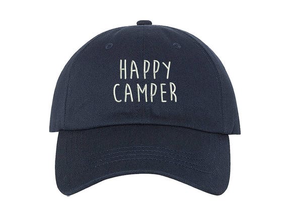 happy camper baseball cap