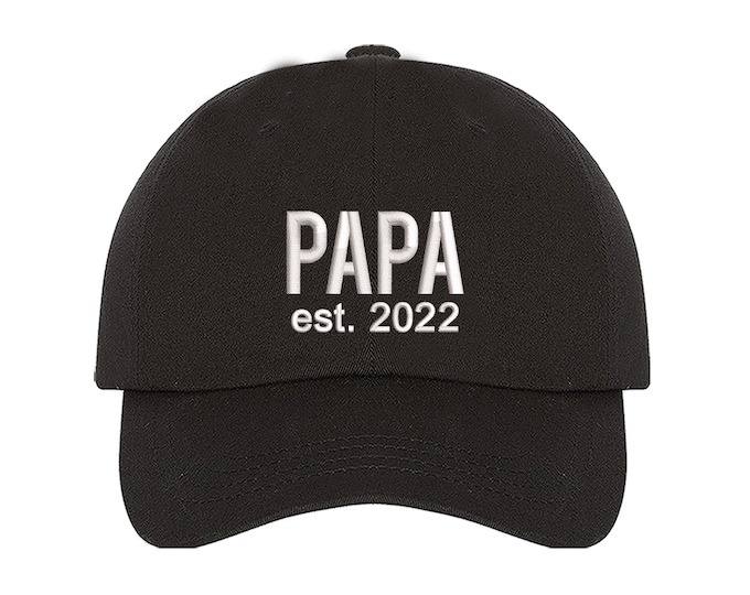 PAPA Dad Hat  best buds PAPA Est 2022 Baseball Cap Grandfather Gift for Grandpa Hats Gift for Dad Best friend Cap Papa Hat Fathers Day Gifts