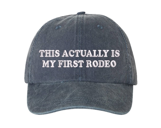 This is actually my first Rodeo Washed Baseball Hat Country Theme Hat Unisex Caps Girls Trip Hats Vacation Cap Cowgirl Cap Gift for her