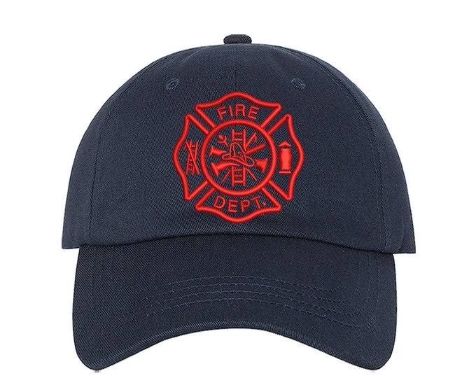 Firefighter Baseball Hat, Fireman Caps, Maltese Cross Baseball Caps, Gifts for Fireman Baseball hats, First Responder gifts Hats for Fireman