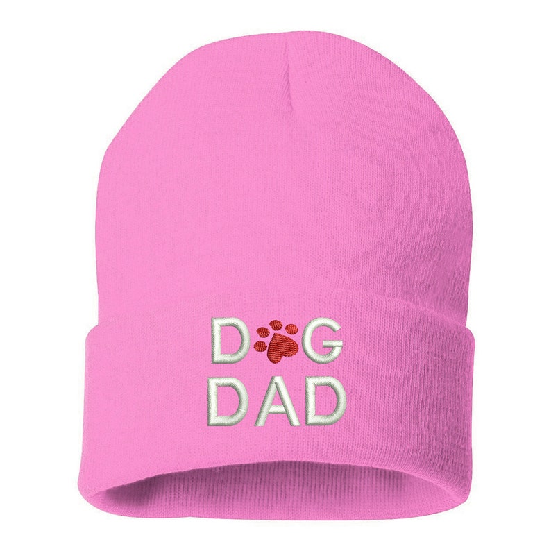 DOG DAD Embroidered Beanie Cuffed Cap for Pet Lovers Slouched Etsy